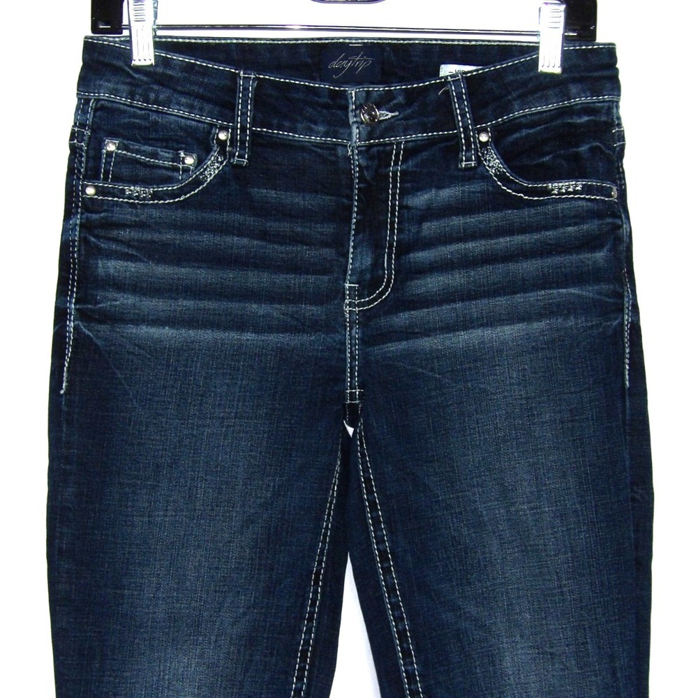DAYTRIP Medium Wash Stretch Mid-Rise VIRGO Boot Cut Denim Jeans Women's 26 - Picture 2 of 7